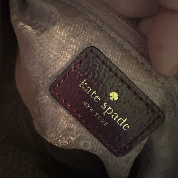 Kate Spade New York Wellesley Small Rachelle Satchel Deep Plum Color Crossbody - Picture 6 of 15